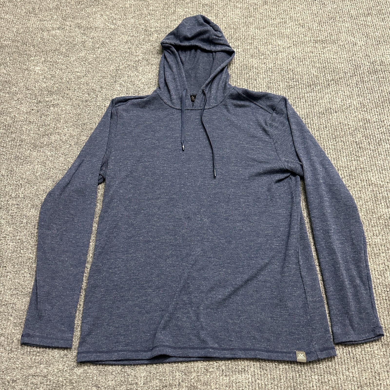 Zeroxposur Mens Hoodie Sweatshirt Large Blue Pullover Lighweight Long Sleeve